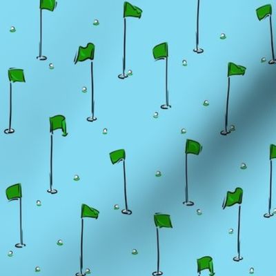 Golf Puttin’ Flags -  Blue + Green | Small