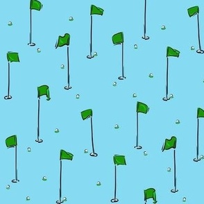 Golf Puttin’ Flags -  Blue + Green | Small