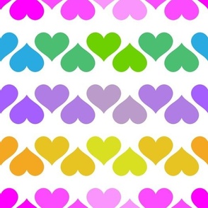 rainbow heart stripes