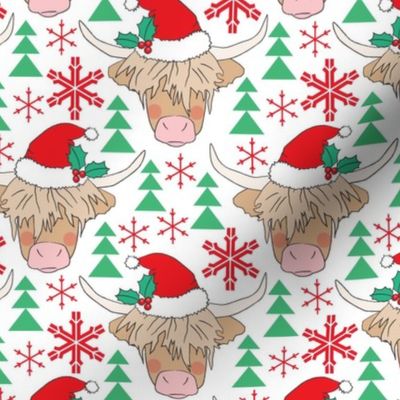 Christmas highland cows