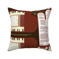 Piano With My Song Oven Mitt Pattern and Ornament Pattern plus Instructions Piece Pattern on Fat Quarter by Kristie Hubler