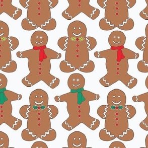'Into the Oven' Gingerbread Men Cookie Print on White