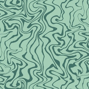 Cold green zebra pattern, abstract animal print, MEDIUM scale