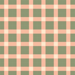 Large Pink and Green Windowpane Gingham