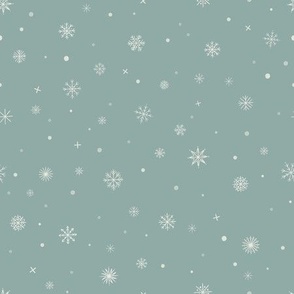 Falling Snow - Light Teal