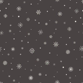 Falling Snow - Grey Black