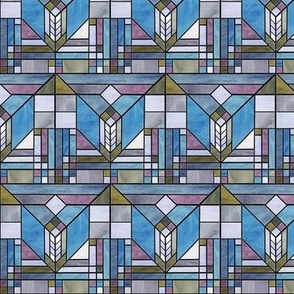 (S) Tulip Stained Glass // Blue, Green, and Purple 