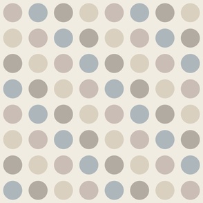 clean dots - bone beige_ cloudy silver_ creamy white_ french grey_ silver rust - baby pastel polka dot geometric blender
