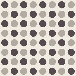 clean dots - cloudy silver_ creamy white_ purple brown - polka dot geometric blender