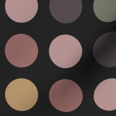 clean dots - copper rose_ dusty rose_ khaki brown_ light sage green_ limed ash_ lion gold_ marble blue_ purple brown_ raisin black- polka dot geometric blender