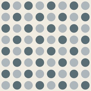 clean dots - creamy white_ french grey_ marble blue - polka dot geometric blender