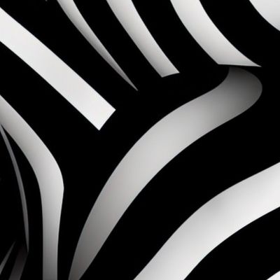 Abstract Black and White Swirls ATL917