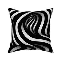 Abstract Black and White Swirls ATL917