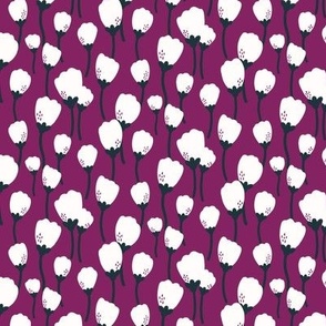 Minimal white flowers Red Violet [Small]