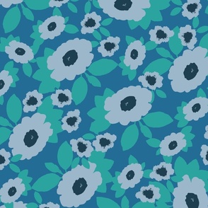 Monochromatic Blue Bedding Duvet cover_6x