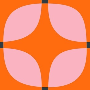 Squircle shapes in pink & orange (large)