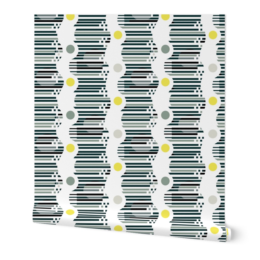 Op Art flag-safflower yellow black white