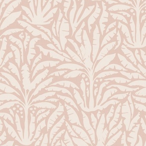 Palm Trees in Cream Tan Shades / Large