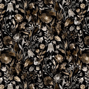 Velvet Night Blooms in Earthy Taupe