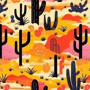 Fall Desert Cacti