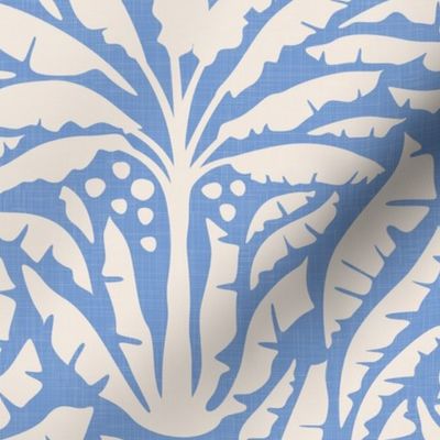 Palm Trees on Vintage Azure Blue / Large