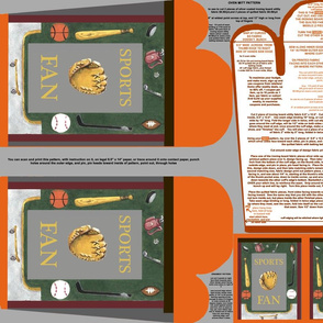 Sports Fan Oven Mitt Pattern  plus Instructions on Piece Pattern plus Ornament Pattern Fat Quarter by Kristie Hubler