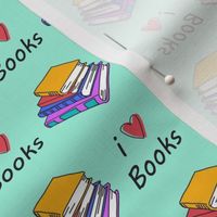 I love books on teal