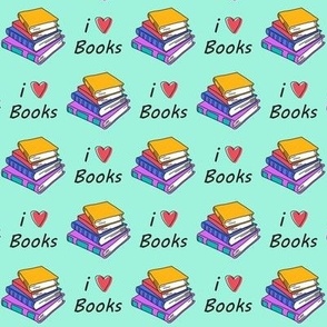 I love books on teal