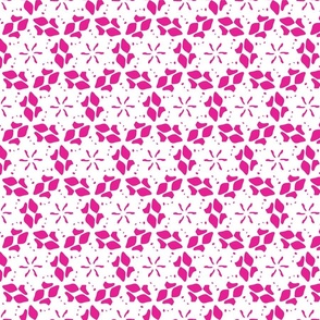Pink on white abstract trellis / medium