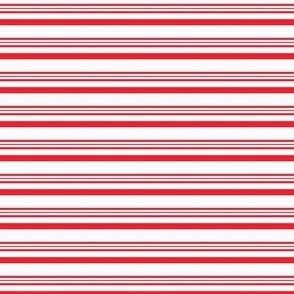 'Candy Cane Stripe' Red on White