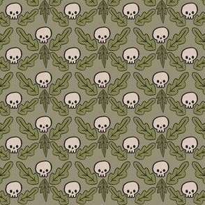 Skull Wallpaper Green