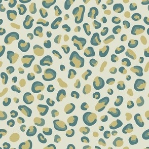 Pastel sage and olive green modern leopard print