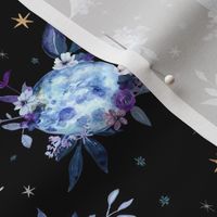 Midnight Moons Watercolor Floral