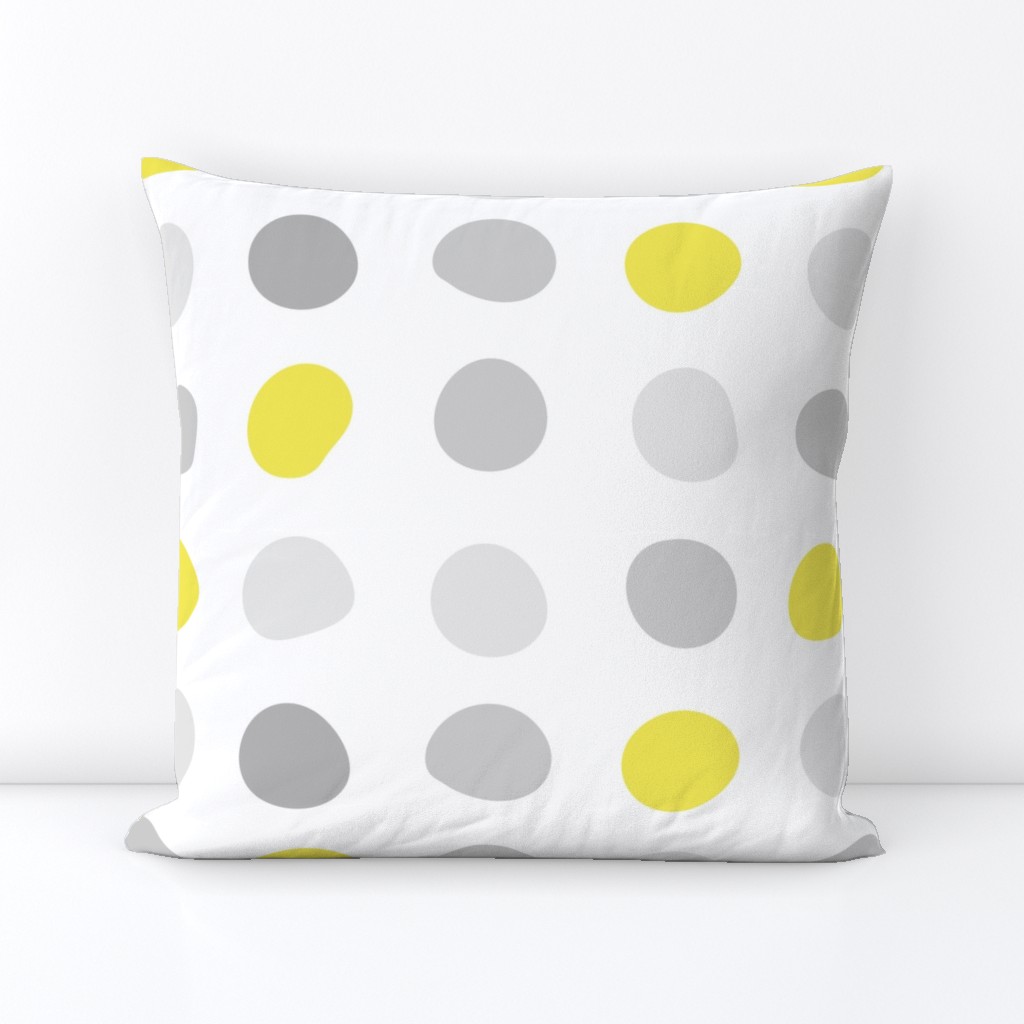 Mod Gray Yellow Dots