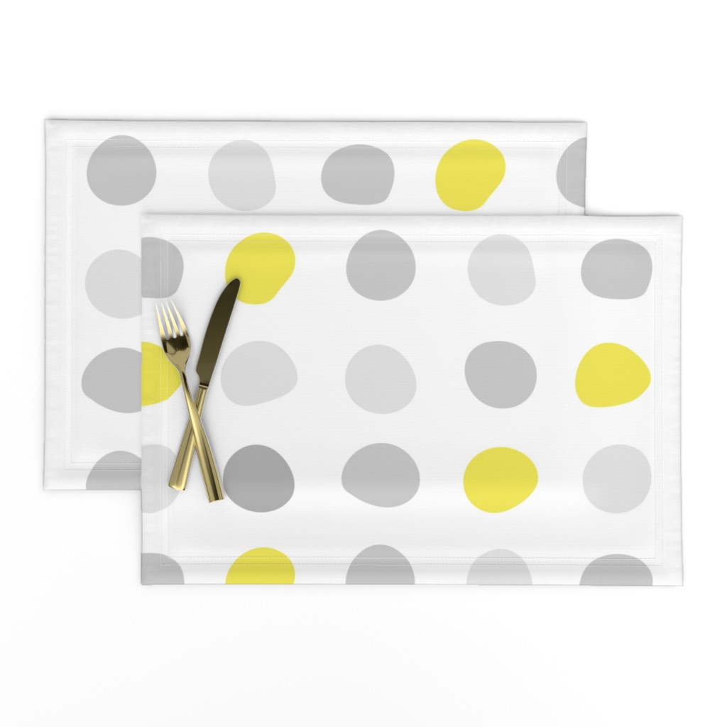 Mod Gray Yellow Dots