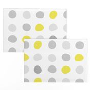 Mod Gray Yellow Dots