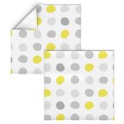 Mod Gray Yellow Dots