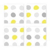 Mod Gray Yellow Dots