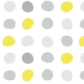 Mod Gray Yellow Dots