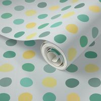 Color Dots - grey, teal, yellow