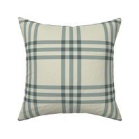 Vintage blue plaid on cream - 6”