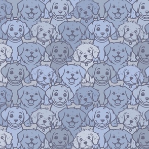 Monochromatic Shades of Gray Dog Themed