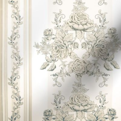 Toile peony,center repeat, pattern,pastel color ,decoupage ,Versailles ,rococco,baroque Marie Antoinette,antique ,floral trellis,pearls,lace, luxurious elegant beautiful unique , Fleur de lis,rococo,gold,golden,floral,pastel ,baroque ,pattern ,elaborate ,