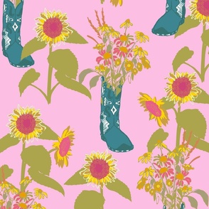 Awesome sunflowers Fabric – Fox & Tots