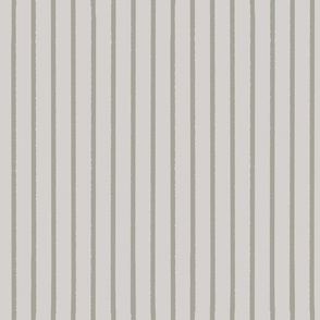 Serene Strokes - Green Stripes on Gray Greige Background