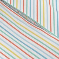 XS // Multicolored Textured Rainbow Stripe on White