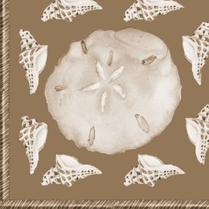 sand dollars monochrome pattern  carrie currie-2