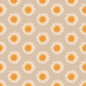 Woodland Daisies-Cinnamon Frost65-Woodland Palette-Medium Scale