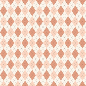 Argyle Terracotta and Cream - Small