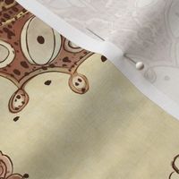 Vintage Paisley-Rust and Cream (large scale)